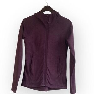 The North Face Womens Purple Fleece Hooded Zip Up Jacket Size S